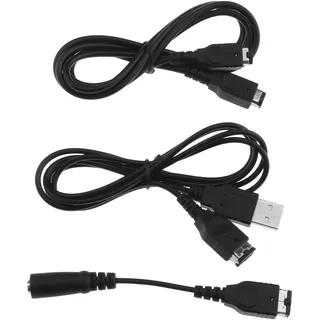 YINETTECH GBA SP-Kabel, kompatibel mit Nintendo Game Boy Advance SP, inkl. USB-Ladekabel und Verbindungskabel für 2 Spieler, Adapter für Kopfhörer, 3,5 mm Klinkenstecker, 3 Stück