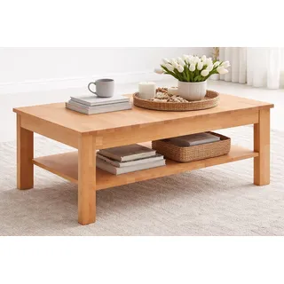 bv-vertrieb Couchtisch Couchtisch 104x62cm Wohnzimmertisch mit Ablageplatte Kernbuche #3410