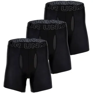 Under Armour Herren 3er Pack Figurbetont-UA Performance Tech Solid 6", IN 3PK Schwarz M