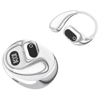 Smarte KI Übersetzungs-Bluetooth-Ohrhörer - Echtzeit-Übersetzung in 156 Sprachen, kompatibel mit allen Bluetooth-Geräten Silver+White