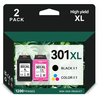 301XL Druckerpatronen, 301 XL Patronen Ersatz für HP 301 Druckerpatronen Schwarz und Farbe, 301XL Multipack Ersatz für HP Envy 4500 4504 5534 DeskJet 1050 2050 2544 3050 OfficeJet 2620 2630 4632 4634