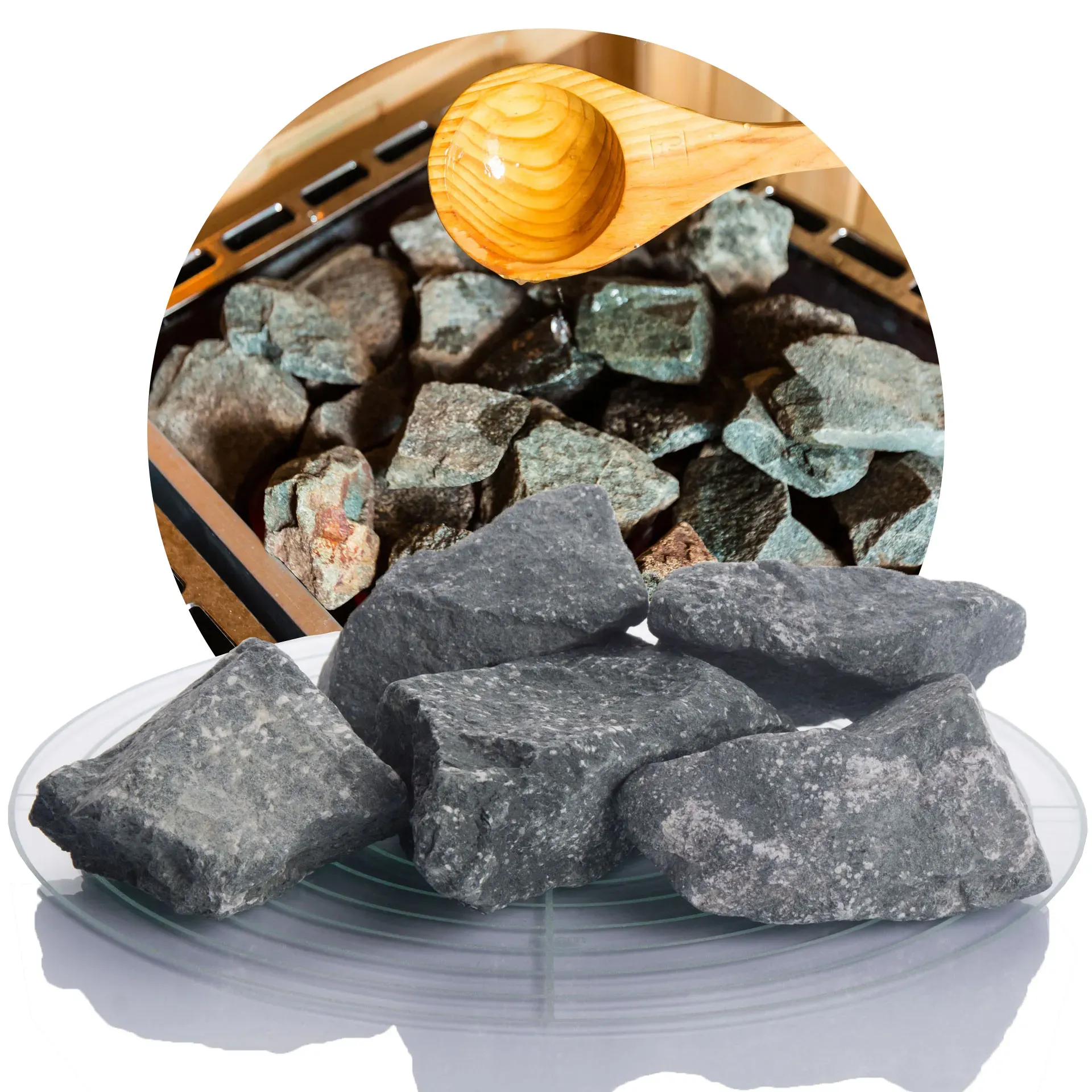 Deutsche Saunasteine 50-80 mm - 10 kg Sack