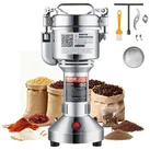 VEVOR elektrische Getreidemühle, Hochgeschwindigkeits-Gewürzmühle mit 850 W, Pulverisiermaschine aus Edelstahl, für trockene Körner Gewürze Müsli Kaffee Mais Pfeffer 163 x 135 x 345 mm