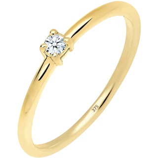 Elli DIAMONDS Verlobungsring Diamant 0.06 ct. 375 Gelbgold 58 Damen