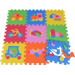 Knorrtoys KNORRTOYS.COM 21017 Knorrtoys-Puzzlematte-Verkehr/Fahrzeuge/9-tlg./30 cm, Bunt