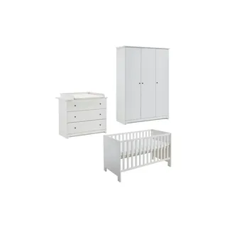 Möbel Kraft Babyzimmer 3er-Set Thilo ¦ weiß ¦ Maße (cm): B: 392 H: 379