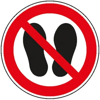 SafetyMarking® SafetyMarking Verbotsschild Folie D100 mm Betreten der Fläche verboten