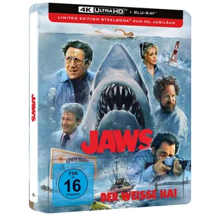 Der weiße Hai - 50th Anniversary Limited Steelbook [4K UHD, Blu-ray, Bonus Blu-ray] | Zustand: Neu & original versiegelt