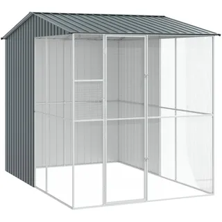 vidaXL Vogelkäfig Anthrazit 215 x 310 x 247 cm Stahl