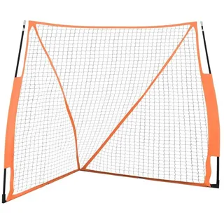 vidaXL Baseball-Netz Tragbar Orange Schwarz 183x182x183 cm Stahl
