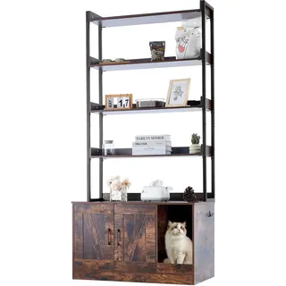 Vevor Katzenschrank Katzentoilette Katzenhaus 4-stufig-Regal 850x490x1836mm 68kg