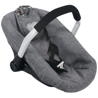 Bayer Chic 2000 708 76 Autositz für Baby-Puppen, Jeans grau,