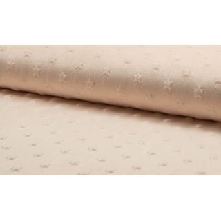 CRS Fur Fabrics Luxus Superweicher Sterne Cuddle Soft Fleece Material – Ecru