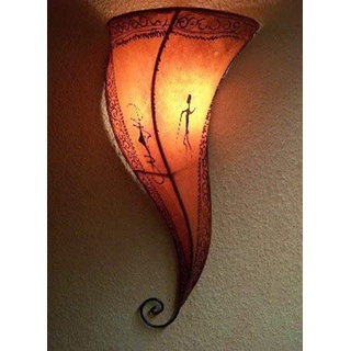 Marrakesch Orient & Mediterran Interior Marokkanische Wandlampe Suma Orange