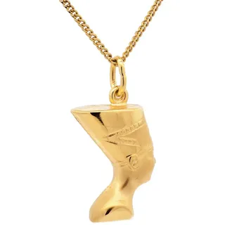 HOPLO Kreuzanhänger Gold Anhänger Nofretete mit Goldkette massiv 333 - 8 Karat Gold 60 cm, Made in Germany 60 cm Unisex