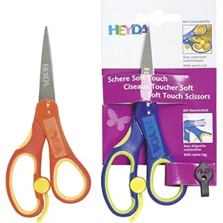 Brunnen Baier & Schneider Heyda 204889525 Kinderschere Soft-Touch 13,5 cm mit Soft-Touch-Einlage spitz)