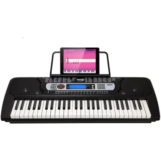 RockJam 54 Key Keyboard Piano with Power Supply, Sheet Music Stand, Piano Note Stickers & Simply Piano Lessons