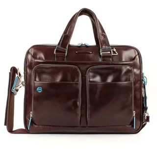 Piquadro Blue Square Computer Briefcase Mogano