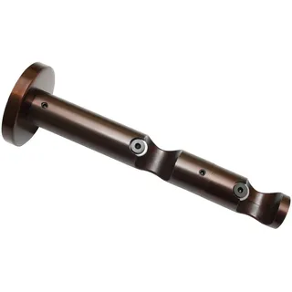 GARDINIA 31371 Doppeltraeger für Gardinenstangen 2-läufig offen, Serie Chicago Durchmesser 20 mm, Bronze