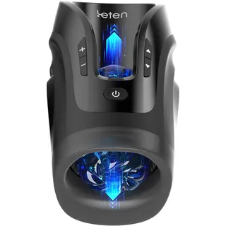 Elektrische Cup-Masturbatoren für Männer Sex Sexspielzeug - Leten Cannon King Mini Blowjob Maschine Penis Masturbator mit 10 Stoßen & Stimme & Saugen Stimulieren, Auto Masturbieren Stroker Mann Toys