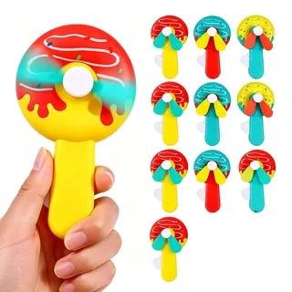 Taotalhomy Manueller Handventilator 10 Stück buntes Cartoon Design Kinder Lüfter für Sommerparty Familienausflüge
