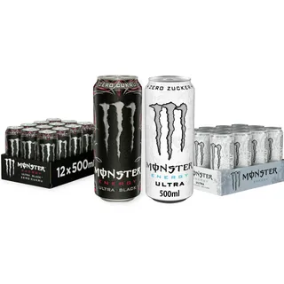 Monster Energy Mix – Ultra Black & Ultra White 24 x  0,5l | Zuckerfrei