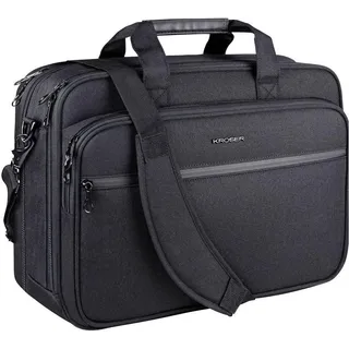 KROSER Notebook Tasche Laptop Briefcase 17.3 Messenger Bag Passend für maximal: 43,9cm (17,3\ Schwarz