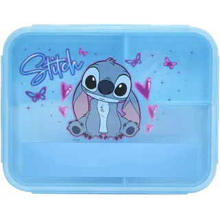 Disney Stitch Kids Lunchbox Offizielles Stitch Merchandise von Polar Gear – Stitch Geschenke für Mädchen – Schulbedarf – 3 Fächer Stitch Lunchbox für Kinder