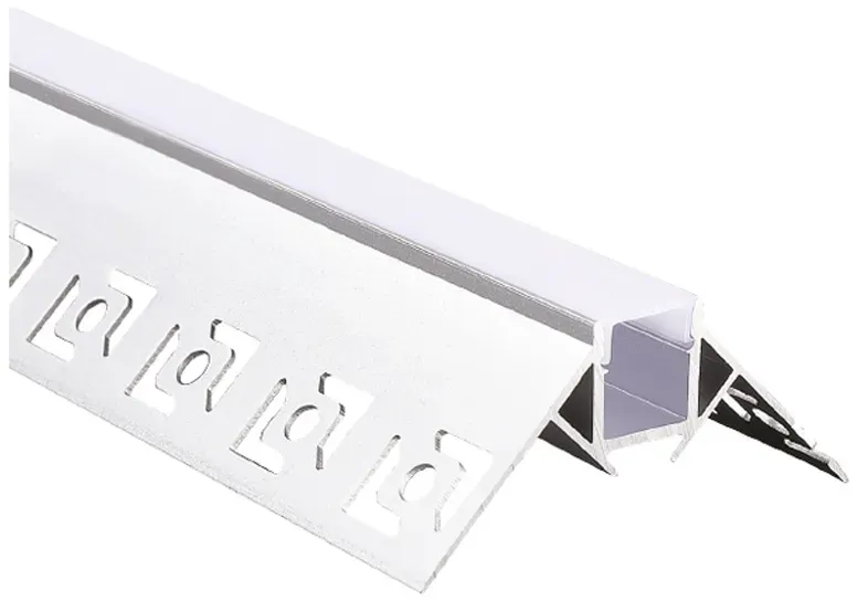 2 Meter LED Eckprofil unterputz Schiene Profil Kanal System für indirekte beleuchtung LED-Streifen Profil R