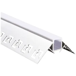 2 Meter LED Eckprofil unterputz Schiene Profil Kanal System für indirekte beleuchtung LED-Streifen Profil R
