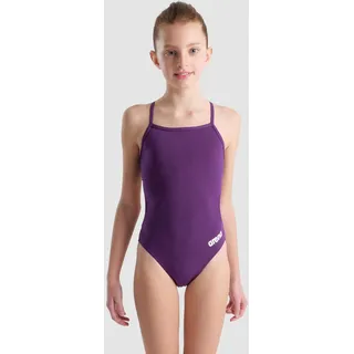 Team Badeanzug Mädchen Challenge Einfarbig - Plum-white - 116