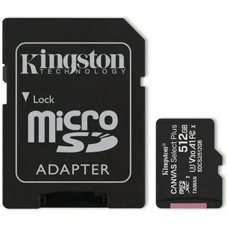 Kingston Canvas Select Plus microSD UHS-I A1 V10 + SD-Adapter 512 GB