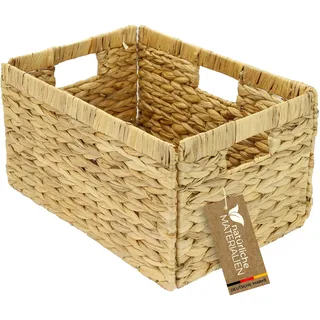 HMF Aufbewahrungskorb geflochten aus Wasserhyazinthe passend für Billy 35 x 25 x 20 cm beige