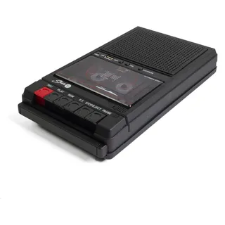 Studio 57 Retro Kassettenrekorder Kassette & Tragbarer Kassettenspieler, integriertes Mikrofon, 2W Lautsprecher, USB, 3.5mm Kopfhöreranschluss, Schwarz Cassette Tape Player & Recorder