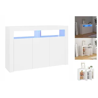 vidaXL Sideboard 115,5 x 75 x 30 cm weiß LED