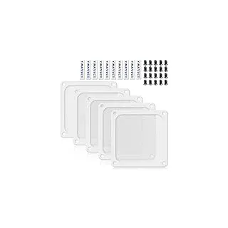 YIMATEECO Staubfilter PC 120mm Lüfterabdeckungen für Computer-Kühlerlüfter, Netzteil, Router, PVC 50 Maschen, Magnetischer Rahmen, PC-Kühler lüftergitter, Staubdicht(PVC PRO, 120 * 120mm, 5Stü, Weiß)