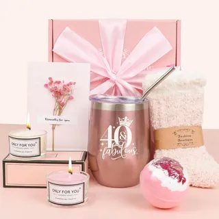 JORTINE 40 Geburtstag Frauen,Geschenk 40 Geburtstag Frau,40. Geschenke für Frauen,40th Birthday Gift for Women,40. Geburtstagsgeschenk für Frauen Mama Schwester Ehefrau Freundin Tante