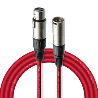 Stagg 3 m hochwertigen XLR-auf XLR-Stecker Mikrofon Kabel rot