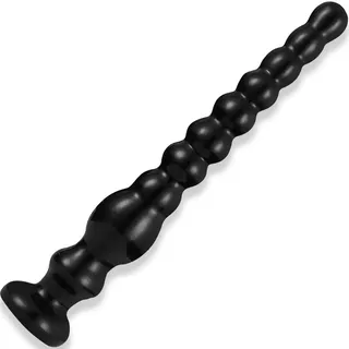 Anal Dildo 33cm ⌀5cm – Flexibler Analplug, Analkugeln XXL, Analkette, Dildo für Männer & Frauen, Anal Dildos, Analspielzeug, Plug Schwarz, FOPS A62M