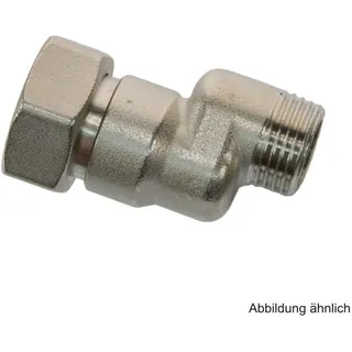 OEG Exzenterverschraubung S-Anschluss 1/2" x 3/4" Überwurfmutter 10 bis 60mm Versatz (10 mm Versatz)