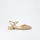 Leder-Slingballerinas in Beige 41