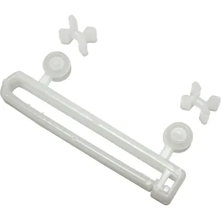 GARDINIA Schlaufengleiter mit X-Gleitern und Rollen Weiß 10-er Pack