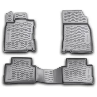 Element 3D Gummimatten Set passend für Nissan Qashqai | 2014-> | 100% passgenaue Auto Fußmatten, robuste Universal Fußmatte Auto, Gummimatten Auto