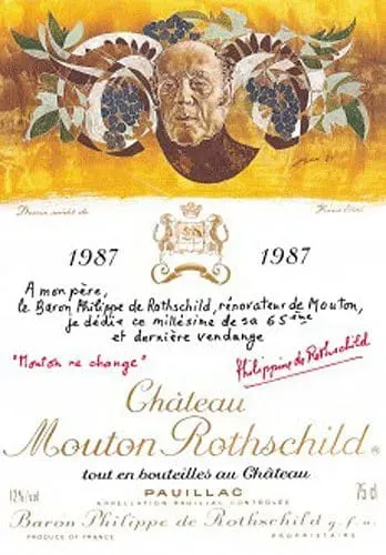 Château Mouton-Rothschild 1. Cru Classé Pauillac 1987