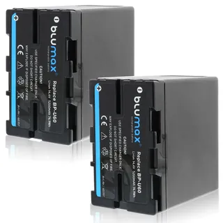 Blumax 2X Akku für Sony BP-U60 5200mAh | Ersetzt BP-U30 | BP-U60 | BP-U90 | BP-U95
