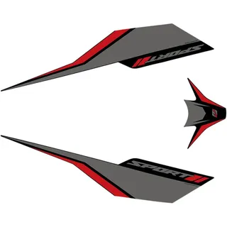 Uniracing Honda Pcx 125 Cbs K47472 Grafik-kit - Schwarz/Grau/Rot