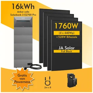 16 kWh inkl. 5 x BP2700 Erweiterungsakku + Smarter Zähler + MC4 Kabel