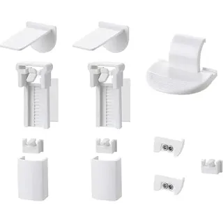 Plissee Ersatzteile Set Klemmträger Zubehör:2 Kit 12 Stück Plissee Klemmträger Zubehör Klemmfix Halterung