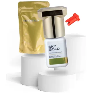 P-Beauty Cosmetic Accessories | Sky Glue Wimpernkleber für die professionelle Wimpernverlängerung | bietet lange Haltbarkeit | Lashes | Trocknungszeit 3-4 Sec. | Farbe: Schwarz | 5ml (Gold)