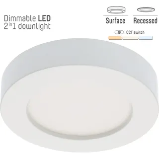 LED's light Einbaustrahler CCT dimmbar Weiß Ø 15 cm